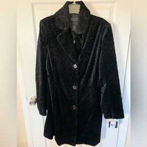 Black Faux Fur Coat